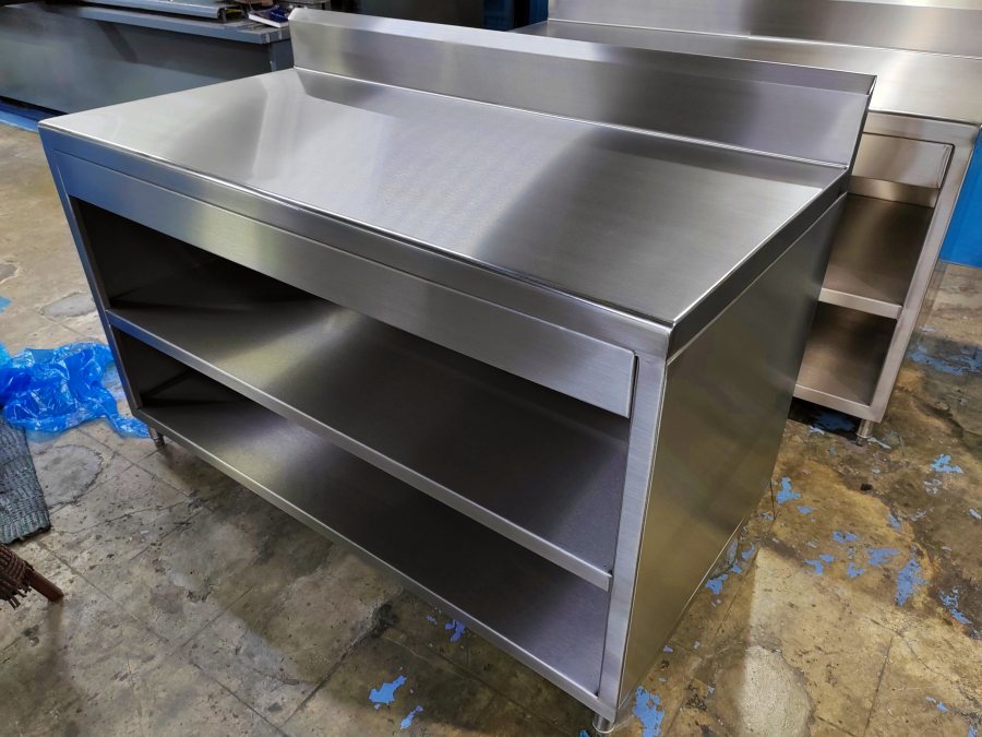 Gabinetes de acero inoxidable para cocinas, laboratorios o fábricas